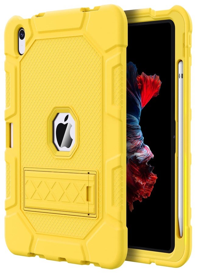أزسي جراب Azzsy لجهاز iPad (A16) الجيل الحادي عشر 11 بوصة 2025 / iPad الجيل العاشر 10.9 بوصة 2022، [حامل قلم مدمج] جراب واقٍ متين مقاوم للصدمات، أصفر - Image 1